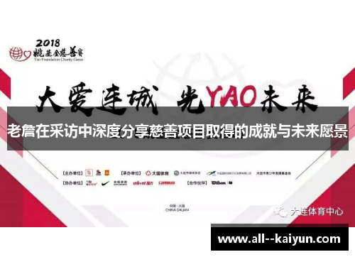 老詹在采访中深度分享慈善项目取得的成就与未来愿景